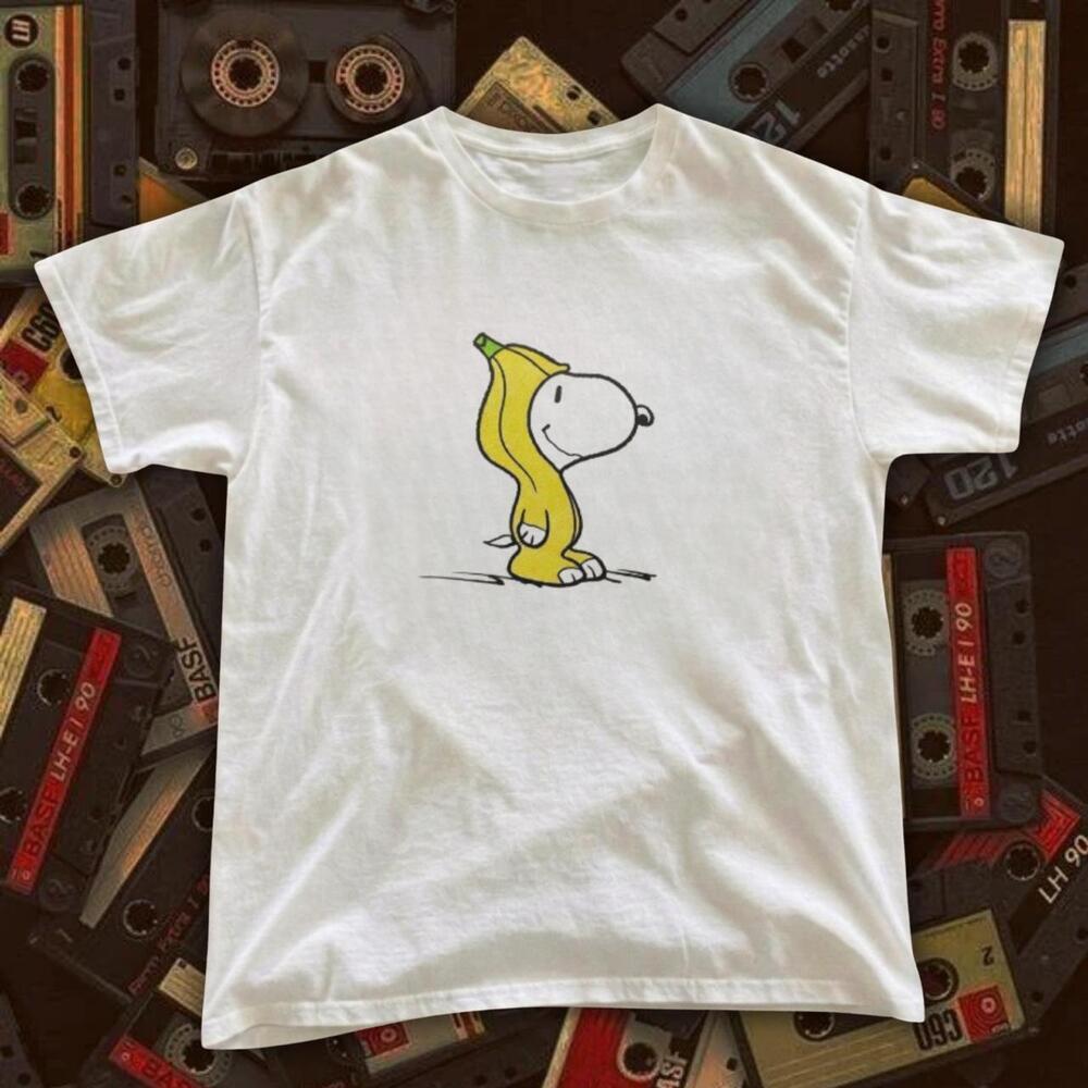Snoopy Banana White T Shirt
